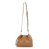 ブラウン | チェーンハンドル巾着ショルダーバッグ | TRYSIL