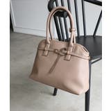 グレージュ | 【オールシーズン/A4/通勤通学】ベルトデザイン横型A4トートバッグ | TRYSIL