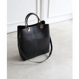 ブラック | 【A4/通勤/お仕事】ダブルポケット縦型A4トートバッグ | TRYSIL