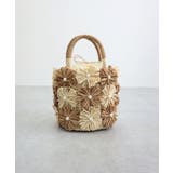 ベージュ | フラワーモチーフトートバッグ | TRYSIL