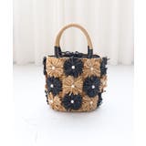 ブラック | フラワーモチーフトートバッグ | TRYSIL