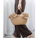 ベージュ | 【デイリー/カゴバッグ/ミディアムサイズ】サイドリボンペーパートートバッグ | TRYSIL