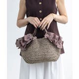 モカ | 【デイリー/カゴバッグ/ミディアムサイズ】サイドリボンペーパートートバッグ | TRYSIL