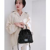 ブラック | 【2way/オールシーズン/軽量】スパンコール2way巾着トートバッグ | TRYSIL