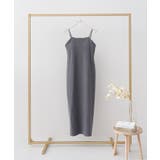 ミドル丈/チャコールグレー | 2wayリブカップ付きワンピース プレーン/アシメタイプ【ミドル/ロング丈】 | tu-hacci 