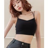 ブラック | リブクロップド丈3wayストラップ《BRAmone Basic Natural》 | tu-hacci 
