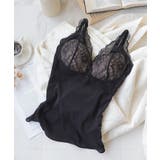 ベージュ×ブラック | 着痩せ ブラキャミ ソフトシェイパー | tu-hacci