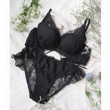 ブラック/Bタイプ(バックレースショーツ) | 痛くない脇高谷間ブラ&ショーツ～Leeneシリーズ～ フルールシャワーカシュクー… | tu-hacci 