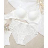 ホワイト | ブラジャー ショーツセット 《ジェルムレースモールドカップブラ＆ショーツ》4co… | tu-hacci 