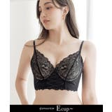 ブラック | ピオニーレースビスチェブラ Eカップ Fカップ | tu-hacci 