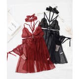 シャルムチュールベビードール＆サイドリボンTバックショーツ＆レースチョーカー | tu-hacci  | 詳細画像16 