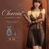 シャルムチュールベビードール＆サイドリボンTバックショーツ＆レースチョーカー | tu-hacci  | 詳細画像1 