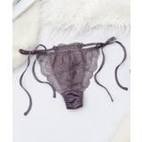 ピオニーレースTバックショーツ ブラック アッシュブラウン | tu-hacci  | 詳細画像8 