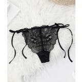 ピオニーレースTバックショーツ ブラック アッシュブラウン | tu-hacci  | 詳細画像7 