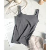 チャコールグレー(小さめサイズ) | ナチュラルに盛れる！ブラトップ カップ付き タンクトップ | tu-hacci 