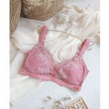 ピンク | フルールシャワーカシュクールノンワイヤーブラレット リフトアップ 美胸 | tu-hacci