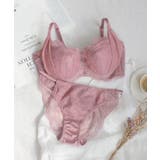 スモークピンク | vivante ブロッサムレースブラ&ショーツ ナチュラルに整える | tu-hacci 