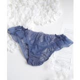 グレイッシュブルー | フルールシャワーサイドフリルショーツ レディース インナー | tu-hacci 