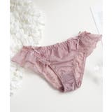 スモークピンク | フルールシャワーサイドフリルショーツ レディース インナー | tu-hacci 