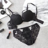 ブラック | バックストリング Wワイヤーブラ&ショーツセクシー 下着 | tu-hacci