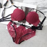 ワイン | バックストリング Wワイヤーブラ&ショーツセクシー 下着 | tu-hacci
