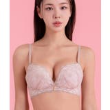 ピンクベージュ | 《ぷにぷにブラ》リボンレースブラ | tu-hacci 