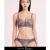 チャコールグレー/Aタイプ | 《ぷにぷにブラ》リボンレースブラ＆ショーツ【グラマーサイズ】 | tu-hacci 