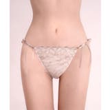 ピンクベージュ | 《ぷにぷにブラ》リボンレース レースバックショーツ | tu-hacci 