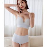アイスブルー | ひびかないブラ MiSEL-ミセル- シームレス ノンワイヤーブラ＆ショーツ | tu-hacci 