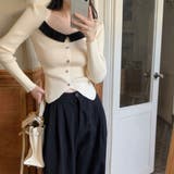 ニット セーター トップス ショート丈 長袖 カジュアル レディース | TwoGates  | 詳細画像3 