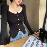 ニット セーター トップス ショート丈 長袖 カジュアル レディース | TwoGates  | 詳細画像4 