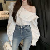 シャツ ブラウス 長袖 トップス オフショルダー カットソー レディース | TwoGates | 詳細画像1