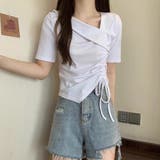 カットソー Tシャツ 半袖 トップス カジュアル シンプル レディース | TwoGates | 詳細画像3
