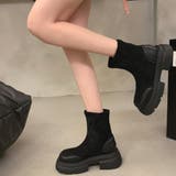 ブーツ ショートブーツ 厚底 靴 シューズ シンプル レディース | TwoGates  | 詳細画像2 