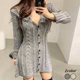 ニットワンピース カーディガン 長袖 カジュアル レディース | TwoGates  | 詳細画像1 