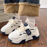 ブルー | スニーカー 靴 シューズ ダッドスニーカー ローカット 厚底 レディース | TwoGates