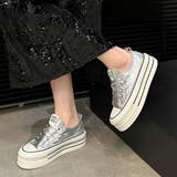 シルバー | 厚底スニーカー 靴 シューズ ローカット カジュアル レディース | TwoGates 