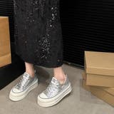 厚底スニーカー 靴 シューズ ローカット カジュアル レディース | TwoGates  | 詳細画像4 