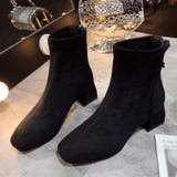 ブラック | ブーツ ショートブーツ 靴 シューズ スエード ヒール レディース | TwoGates 