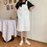 オーバーオール デニムスカート オールインワン シンプル レディース | TwoGates | 詳細画像2