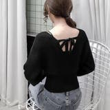 重ね着風 ニット セーター カットソー トップス 長袖 カジュアル レディース | TwoGates  | 詳細画像6 