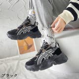 ブラック | スニーカー 靴 シューズ カジュアル 厚底 ダッドスニーカー レディース | TwoGates