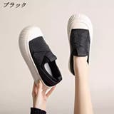 ブラック | スリッポン スニーカー 靴 シューズ ローカット 厚底 レディース | TwoGates