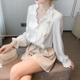 シャツ ブラウス カットソー 長袖 トップス シフォンシャツ レディース | TwoGates  | 詳細画像2 