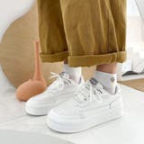 ホワイト | スニーカー 靴 シューズ カジュアル 厚底 ローカット シンプル レディース | TwoGates 