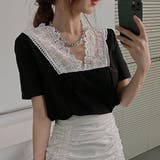 ブラック | シャツ ブラウス カットソー 半袖 トップス レディース | TwoGates