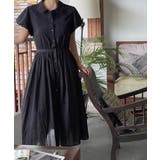 ブラック | 刺繍シャツワンピース | Ulysses