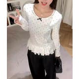 フリル長袖ドット柄Tシャツ | Ulysses | 詳細画像8 