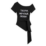 リボンオフショルダープリントTシャツ | Ulysses | 詳細画像5 