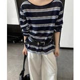 バック中空ボーダー柄Tシャツ | Ulysses | 詳細画像3 